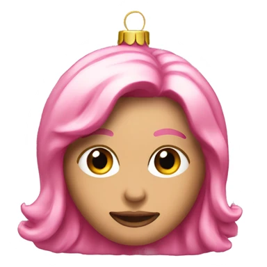 pink ornament with Bianca on it  sticker