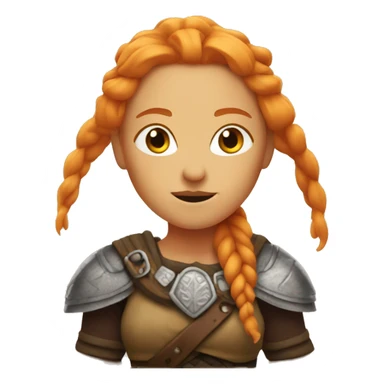 Orange haired Viking woman sticker