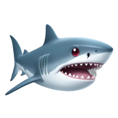 Shark with heart in eyes sticker