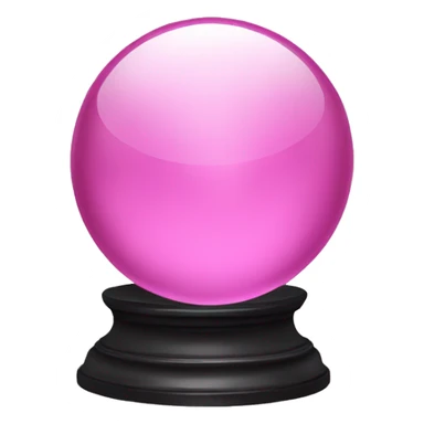 pink crystal ball sticker