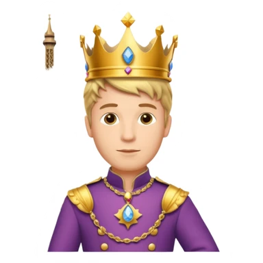 Parisian man in a prince dress on the Eiffel Tower sticker