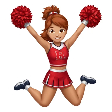 Rutgers full body Cheerleader sticker