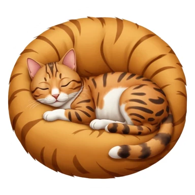 Bengal cat sleeping in circle position  sticker