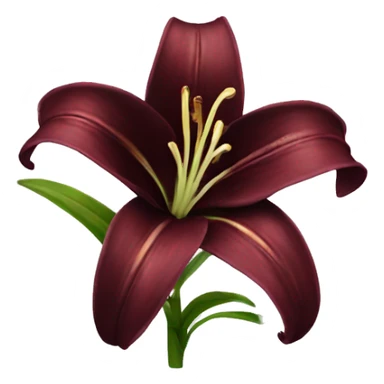 realistic burgundy lily sticker