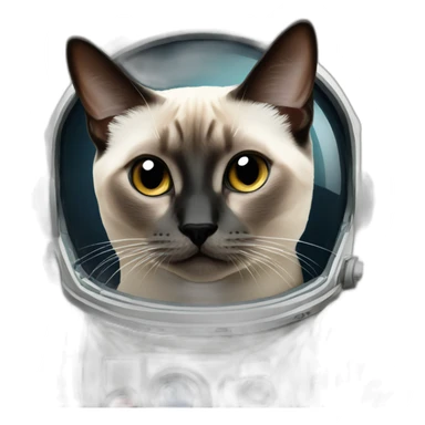 astronaut seal point siamese cat sticker