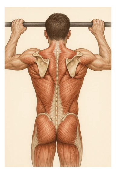 vista delle scapole durante le trazioni, visione anatomica sticker