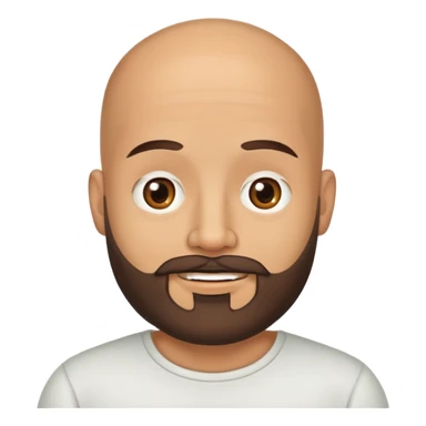 Mexican bald man with beard saying hi sticker