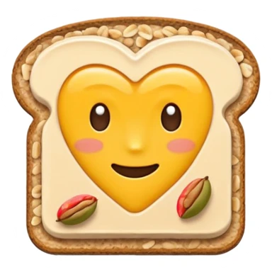 Vegetarian breakfast emoji illustration, flat iOS emoji style, toast, fruits, oatmeal, nuts, milk, no eggs, no meat, no fish, no non-vegetarian food, clean white background.” sticker
