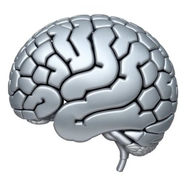 overlapping circles forming a brain with small stars sticker