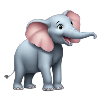 Souris sur éléphant sticker