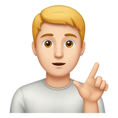 Man telling someone to the left to move sticker