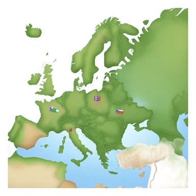 Europe map sticker