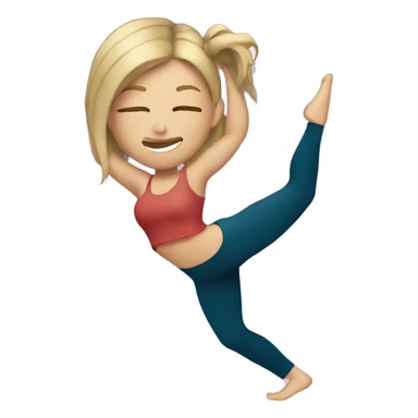 Dark Blonde haired woman with arm tattoo doing a backbend sticker