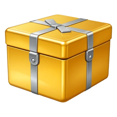 Clean Gold box direct frontal view sticker