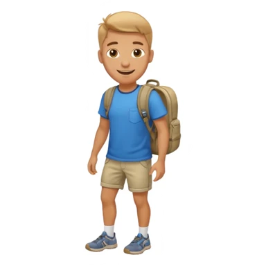 create a emoji for my male friend who is going back home for one month vacation sticker