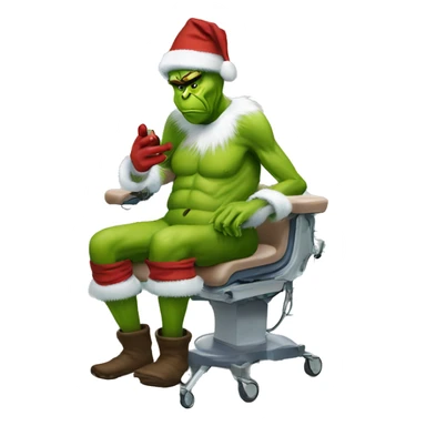 I’m getting my knee surgery grinch sticker