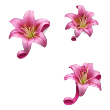 hair claw/clip with pink lily ( accessory)  sticker