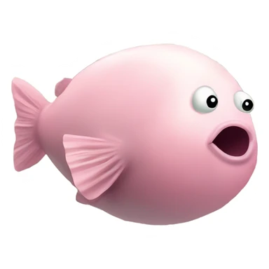 elon musk as a blob fish with mone sticker