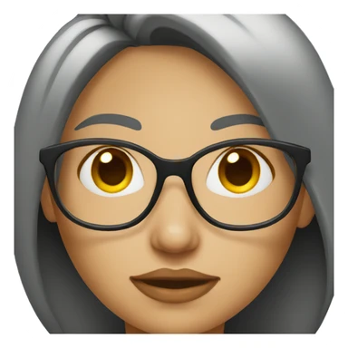 Strict woman with glasses sticker