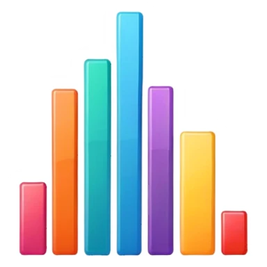 colorful bar graph with ascending data sticker