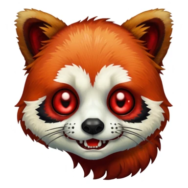 a red panda zombie sticker