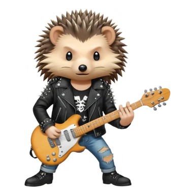 Punk guitarist hedgehog sticker