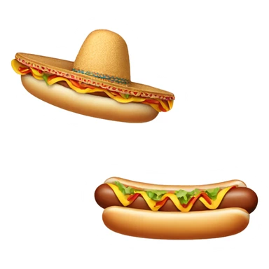 Hot dog in a sombrero sticker
