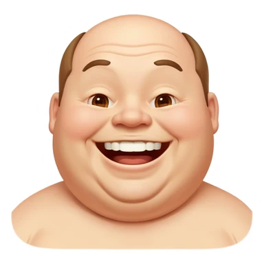 Fat man laughing sticker