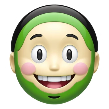 takashi murakami smile black and green sticker
