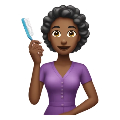 Woman with a nail polish in one hand and a nail file in the other hand sticker