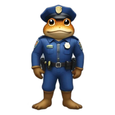 Toad from mario with police suit sticker