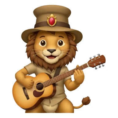 lion Musician sticker