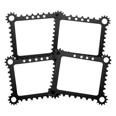 Minimalist film strip with empty frames and sprocket holes along both sides, black and white, iOS emoji style sticker