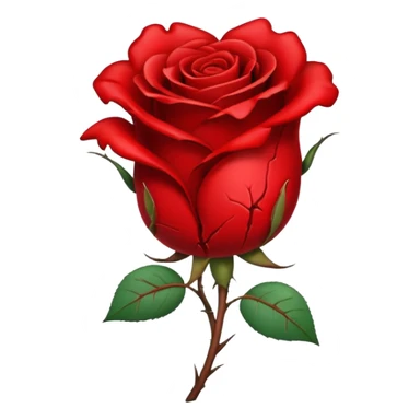 Put The Broken Heart Emoji And Wilted Rose Emoji In One Image sticker