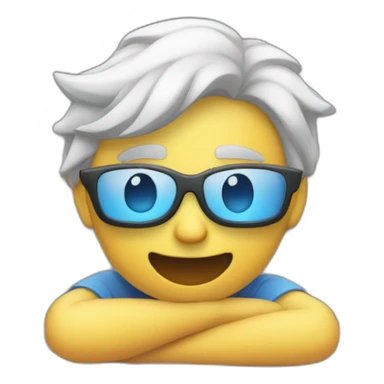 dev developping software on a bench sticker