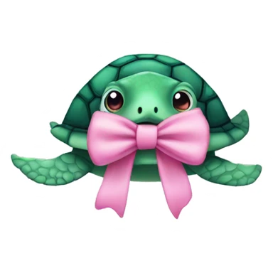 Sea turtle with pink bow sticker