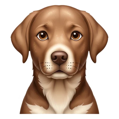 realistic portrait of a brown spotted Labrador retriever, natural lighting, detailed fur texture sticker