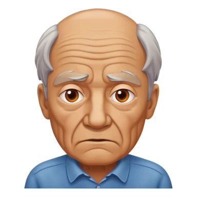 abuelo de pueblo serio y desconfiado sticker