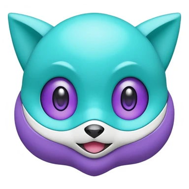 Rappidash pokemon white teal purple sticker