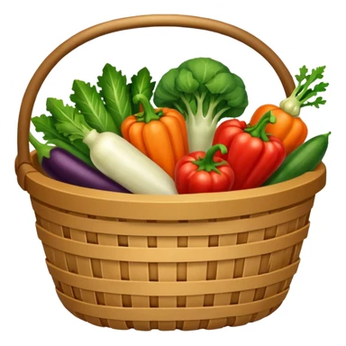 generate an image for vegetables basket sticker
