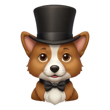 dog with a top hat sticker