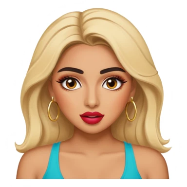 Huda from Love Island crashout face emoji sticker