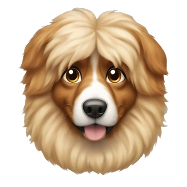 fluffy red/blonde-haired long fur kokoni greek dog  sticker