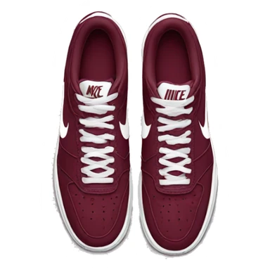 realistic nike sneakers burgundy sticker