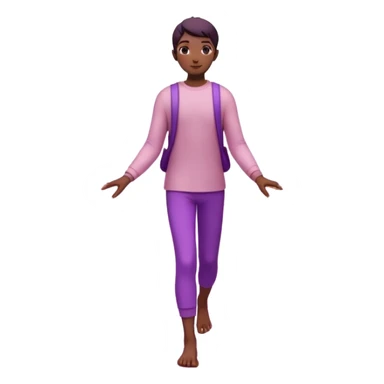 
A small figure walks across a glowing bridge, holding soft pink and purple orbs in each hand—symbolizing compassion and forgiveness. A gentle heart aura trails behind them, showing healing in motion. sticker