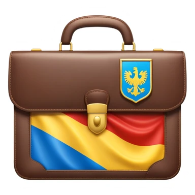 Work opportunities symbol with briefcase and German and Ukrainian flags sticker