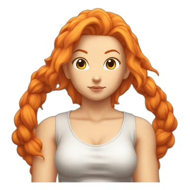 dragon-ball femme cheveux roux sticker