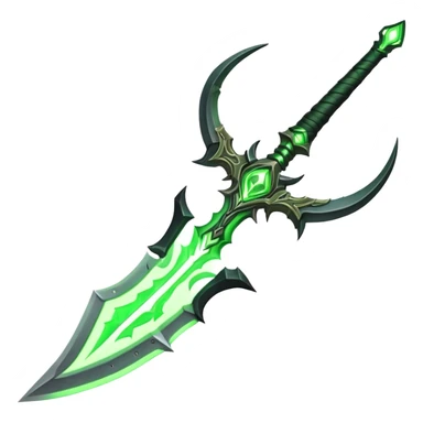 World of Warcraft warglaives weapon, curved blades like Illidan's weapons sticker