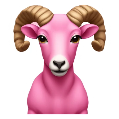 Pink aries zodiac sign symbol sticker
