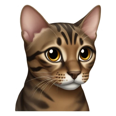 dark colored bengal house cat sticker